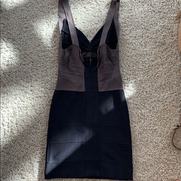 Hervé Leger Black Sequin Bandage Cocktail Dress - Picture 2 of 3